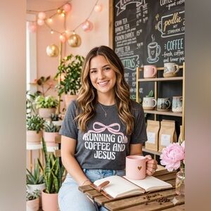 Running on coffee & Jesus tee - Custom Made